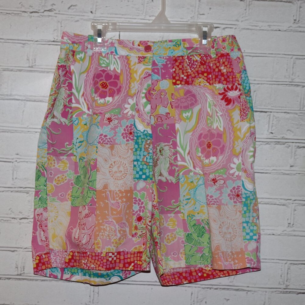 🌺 Key West Tropical Patchwork Shorts · Size 8 Colorful, beachy